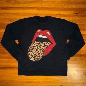 Rolling Stones Leopard Tongue Sweatshirt